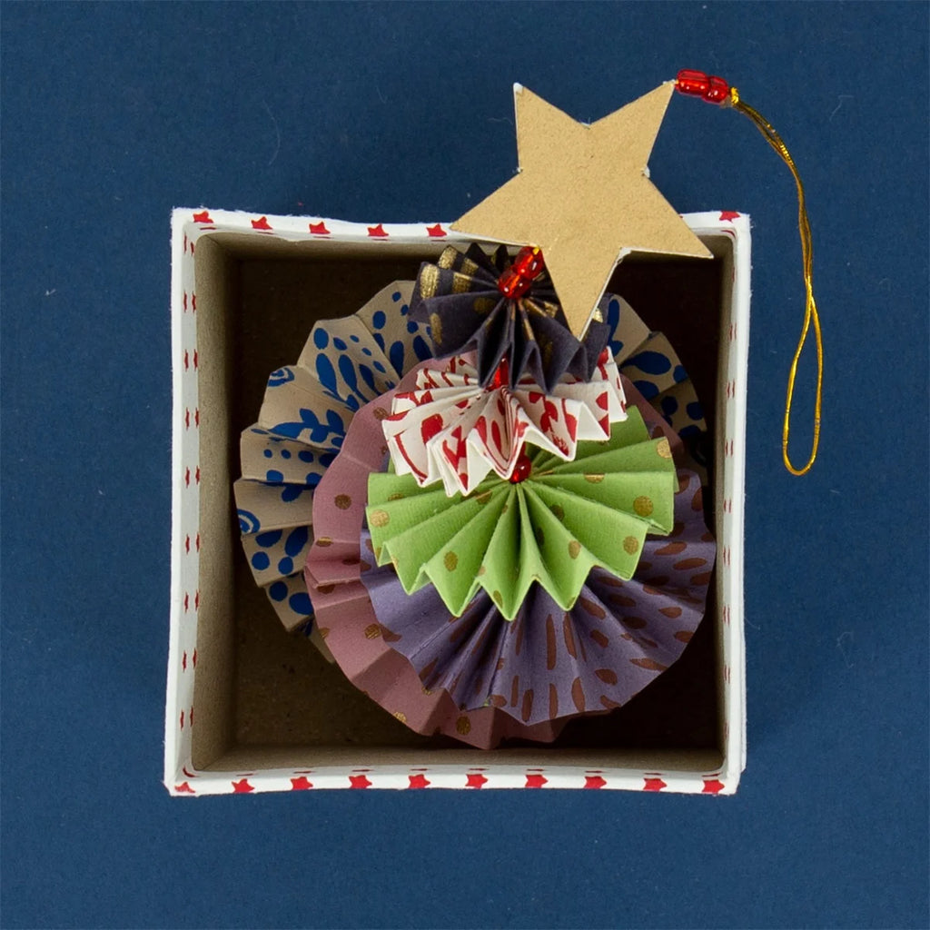 Paper Christmas Tree Decoration - Multi - Winter's Moon 