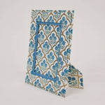 Block Printed Picture Frame - Trellis Indigo - Winter's Moon 