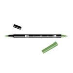 tombow abt - dark olive dual pen on white background - winter's moon