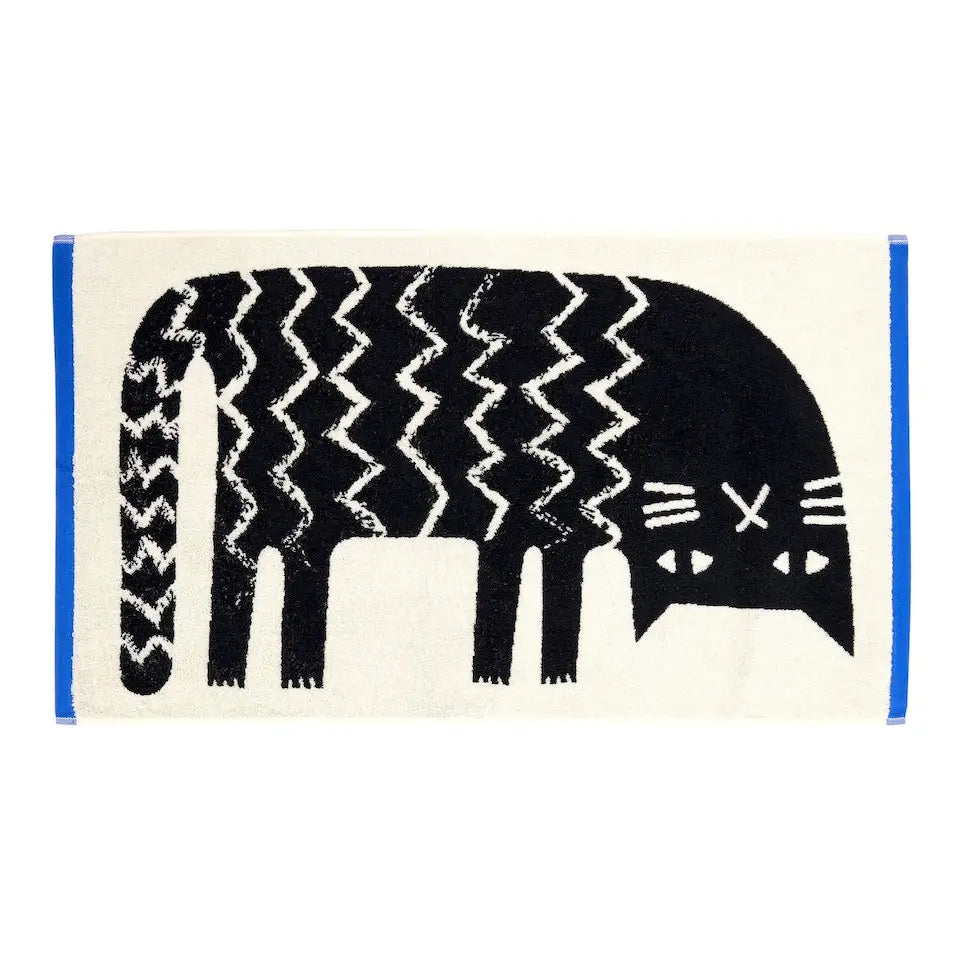 Lazy Cat Hand Towel by Donna Wilson - Winter's Moon 