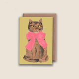 'Tabby Cat' Mini Greetings Card