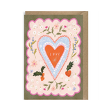 'Folk Love' Greetings Card