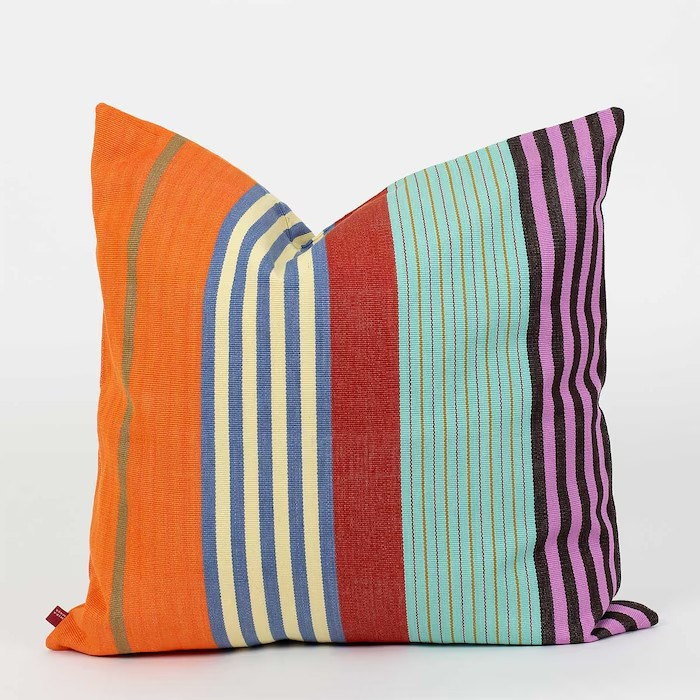 'Korall' Striped Handmade Cushion