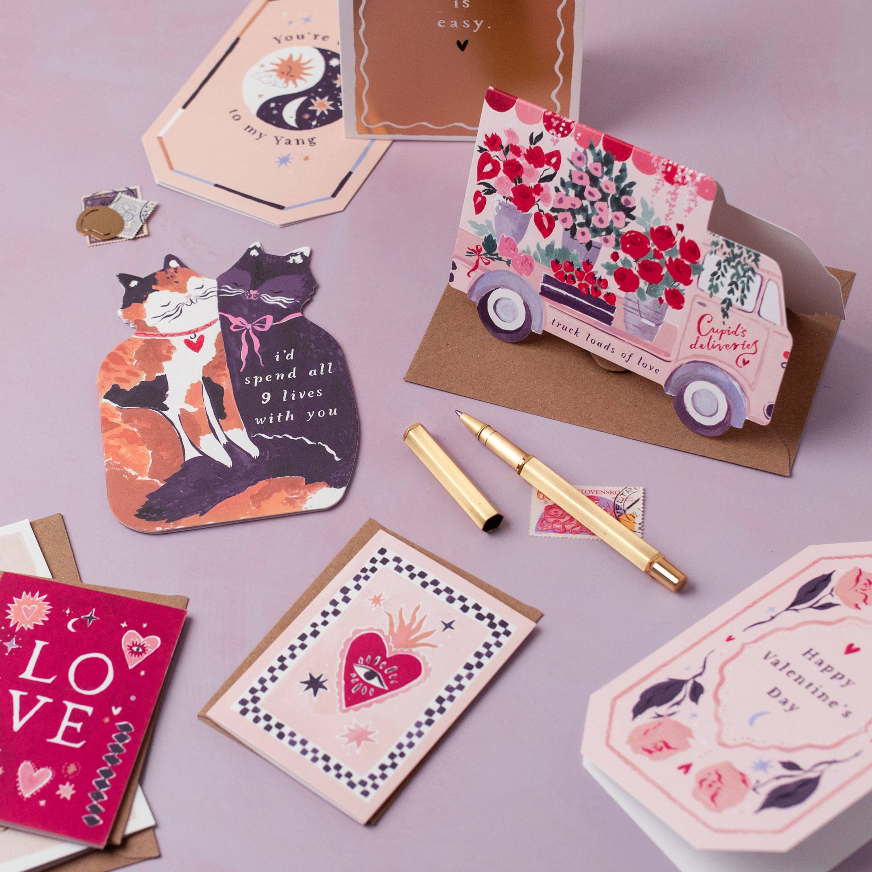 'Truck Loads of Love' Greetings Card - Winter's Moon 