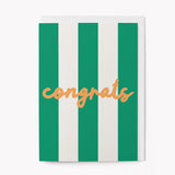 'Congrats Striped' Greetings Card