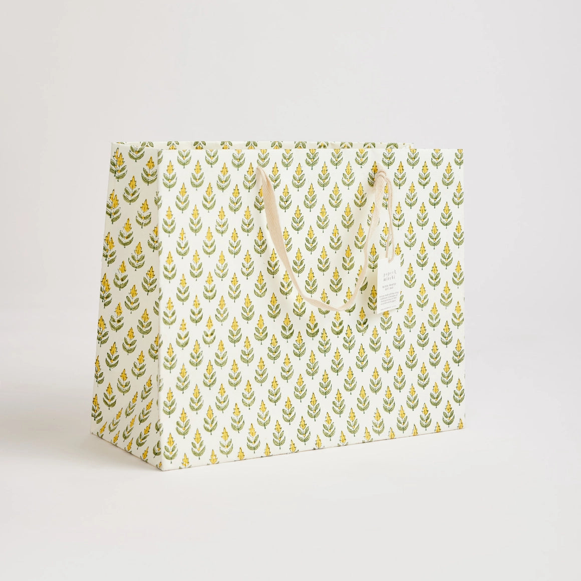 Block Printed Luxury Gift Bags - Large (Sunshine) - Winter's Moon 