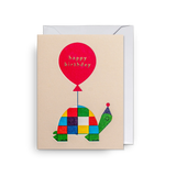 'Tortoise Happy Birthday' Mini Greetings Card - Winter's Moon 