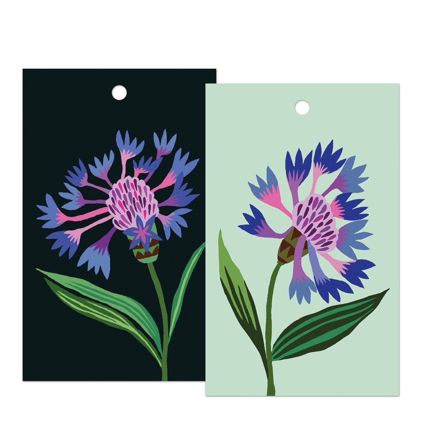 'Cornflower' Pack of 6 Gift Tags - Winter's Moon 