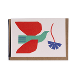 'Flower Bird' Greetings Card