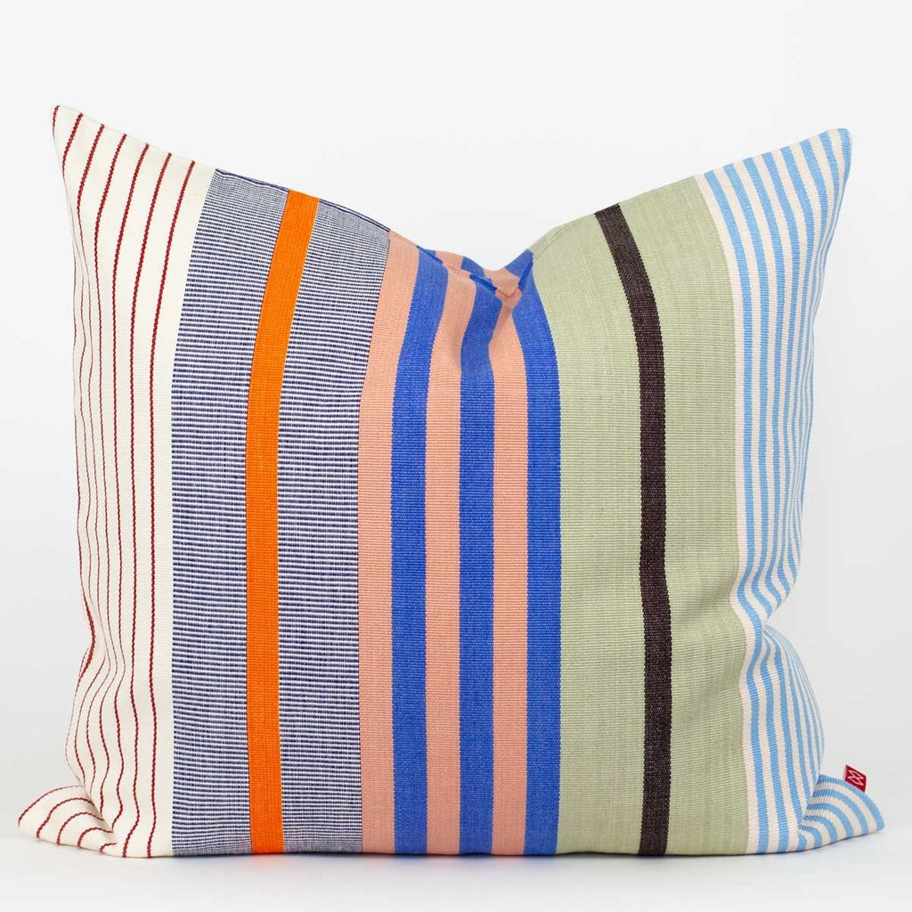 Afroart 'Olivia' Striped Cushion | Winter's Moon