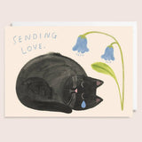 'Sad Cat' Greetings Card