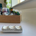 Ceramic Paintbrush Holder - Winter's Moon 