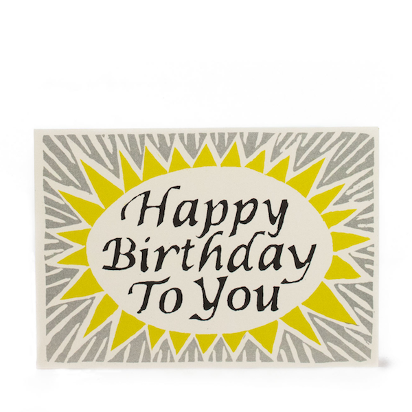 'Happy Birthday To You' Greetings Card by Cambridge Imprint
