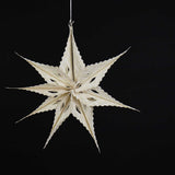Large Handmade Paper 'Sirius' Star Decoration - Off White