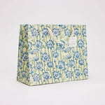 Block Printed Luxury Gift Bags - Large (Blue) - Winter's Moon 