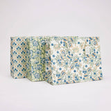 Block Printed Luxury Gift Bags - Large (Blue) - Winter's Moon 