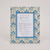 Block Printed Picture Frame - Trellis Indigo - Winter's Moon 