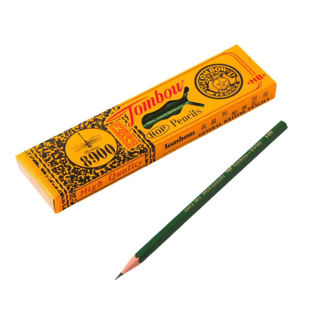 Tombow pencil and its packaging on a white background