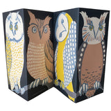 cambridge imprint - Wise Old Birds fold-out card - winter's moon