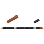 tombow abt - burnt sienna dual pen on white background - winter's moon
