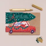 'Driving Home For Christmas' Greetings Card