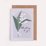 'Thinking of You Flowers' Greetings Card - Winter's Moon 