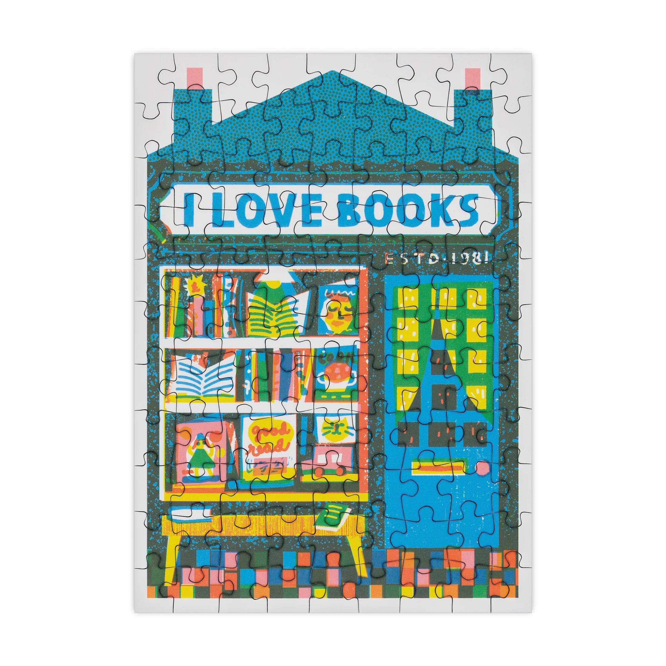 Book Shop - 99 Piece Mini Jigsaw - Happily Puzzles - Winter's Moon 