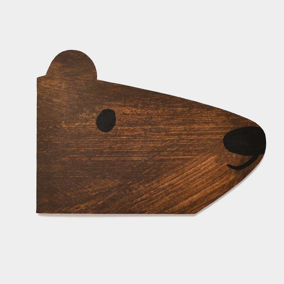 Brown Bear Die-Cut Greetings Card - Winter's Moon 