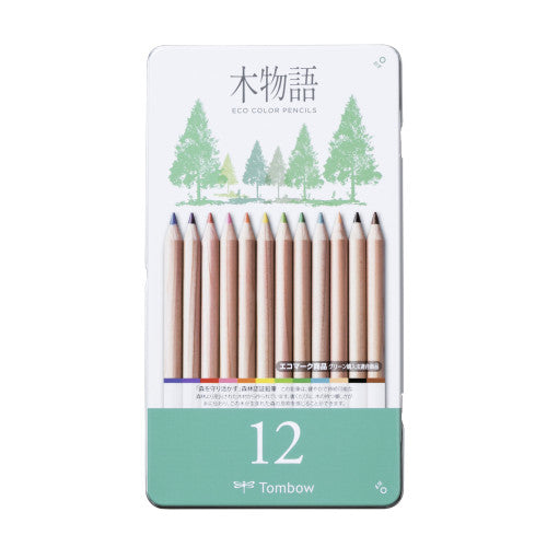Tombow Ki-Monogatari Eco Coloured Pencils - Set of 12 - Winter's Moon 