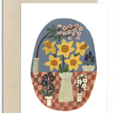 'Daffodils on the Table' Greetings Card - Winter's Moon 