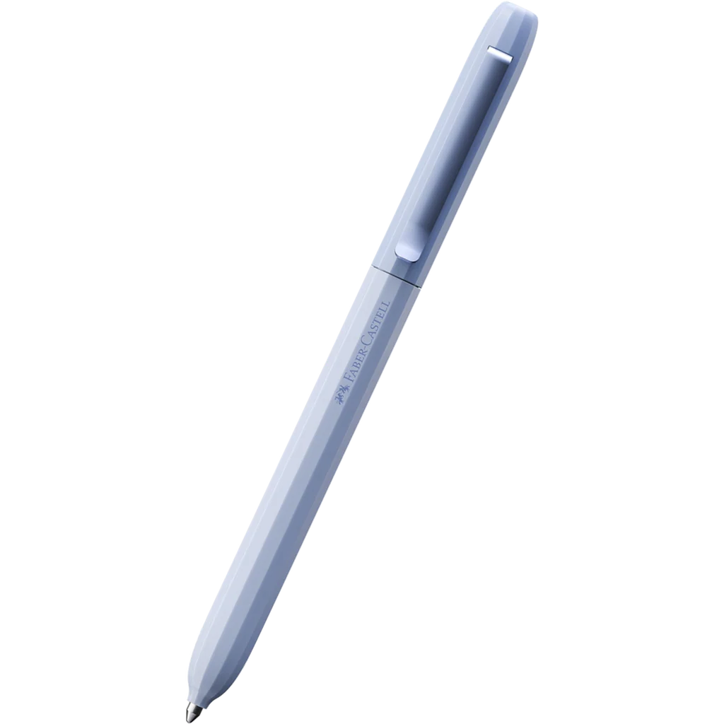 Blue pen on a white background