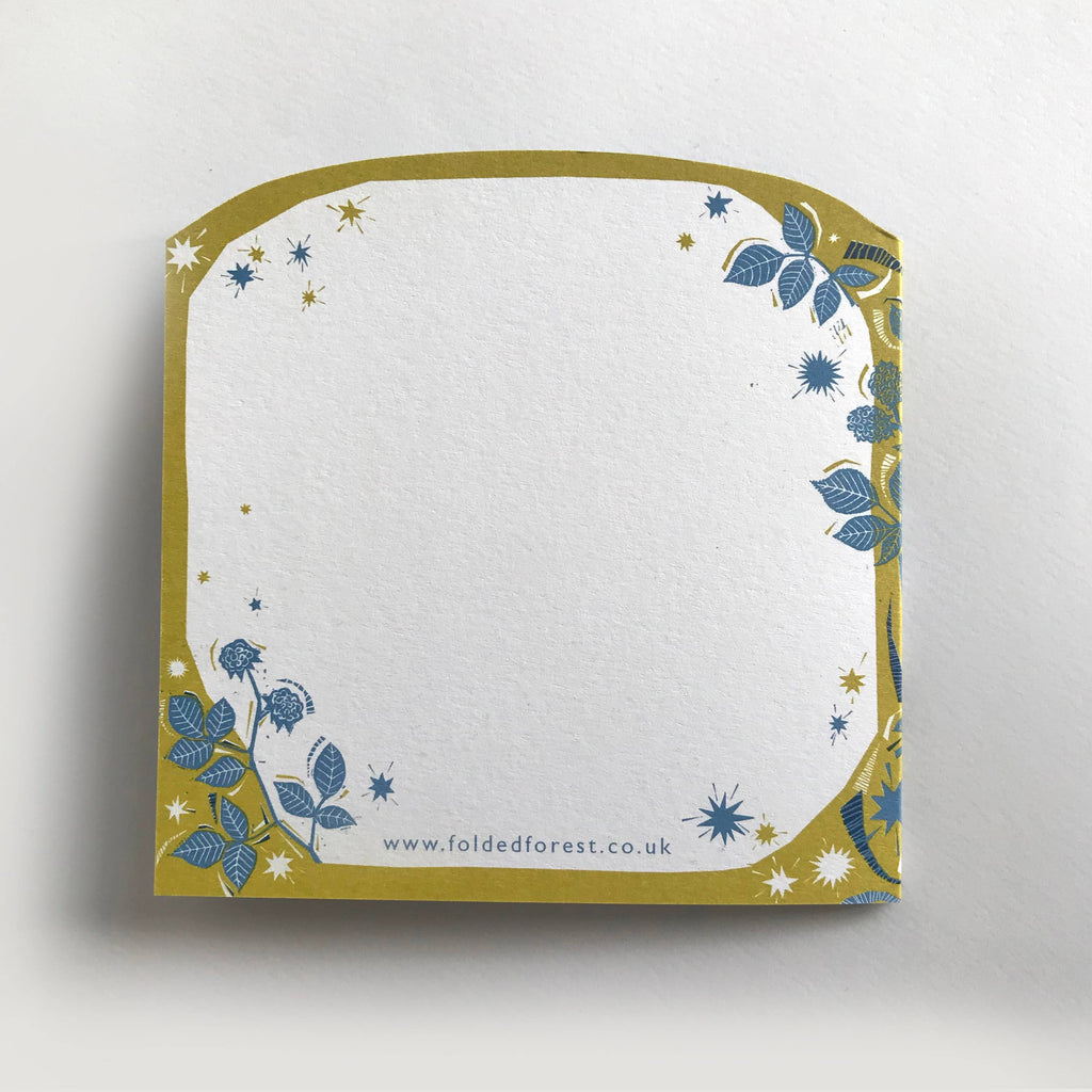 Blank space of floral forest concertina card