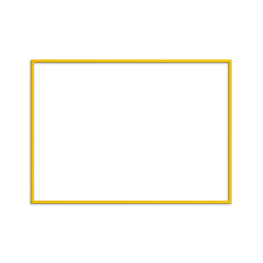 Yellow Wooden Picture Frame - A4 - Winter's Moon 