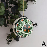 Papier Mâché Baubles - Green