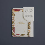 Photo Frame Block Printed Christmas Card
