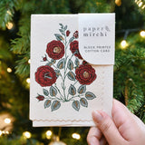 Hand Printed Luxury Greetings Card - Red & Gold Foil