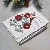 Hand Printed Luxury Greetings Card - Red & Gold Foil