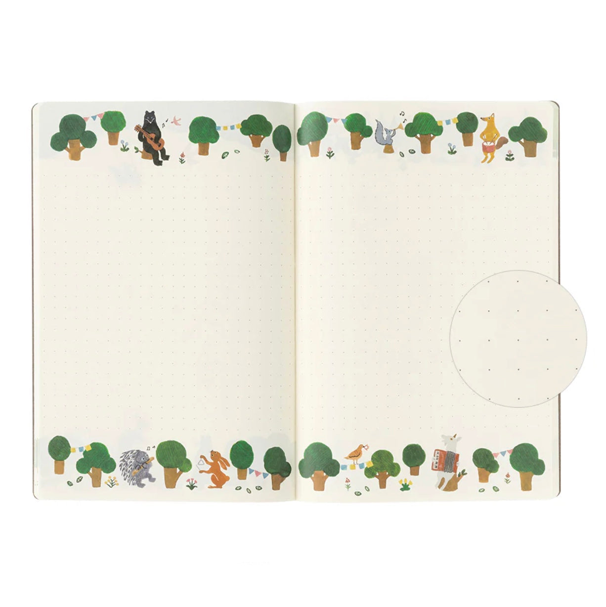 Midori Yuru Log Notebook - Forest Animal - Winter's Moon 