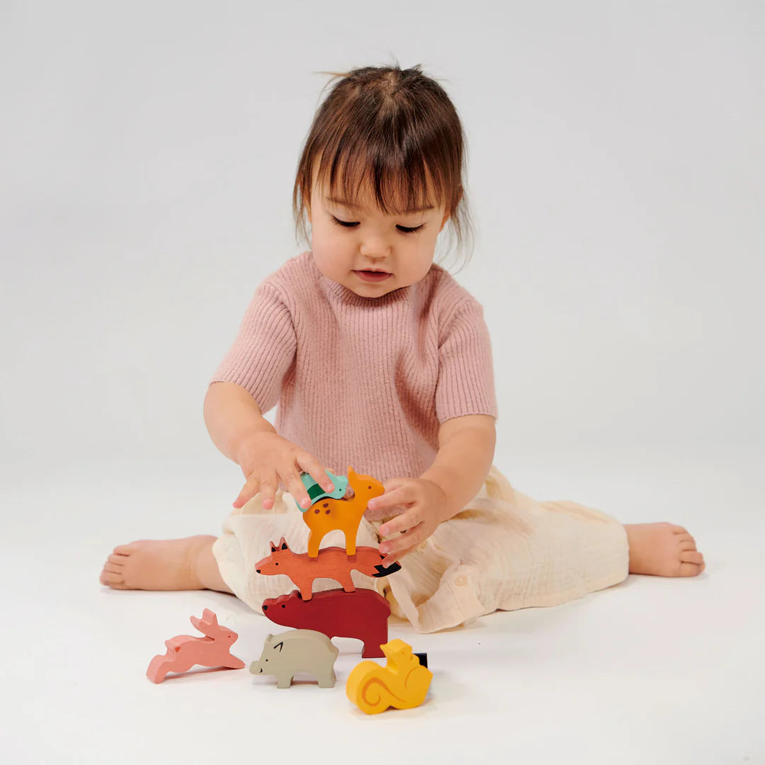 Happy Stacking Forest Wooden Toy - Winter's Moon 