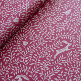 'Dancing Hare' Berry Wrapping Paper - Winter's Moon 