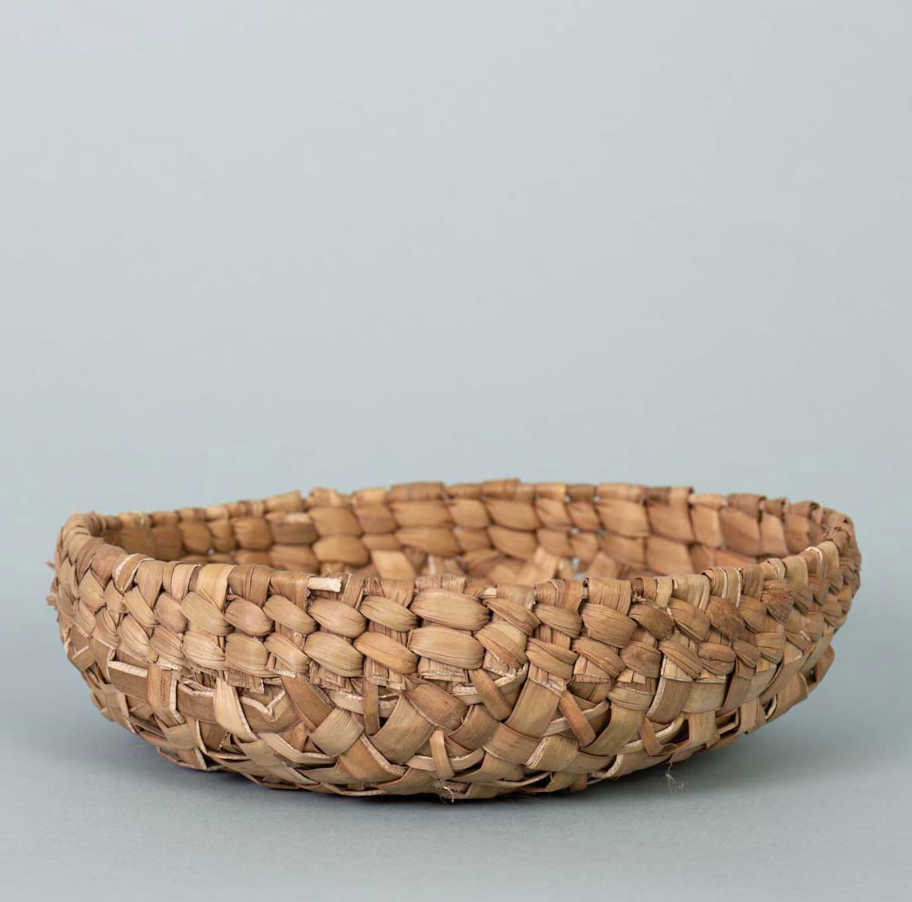 handmade woven bread basket - Winter's Moon