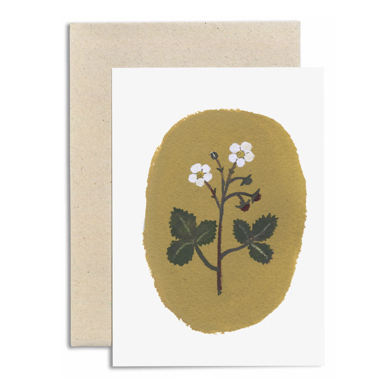 'Wild Strawberry' Greetings Card - Winter's Moon 