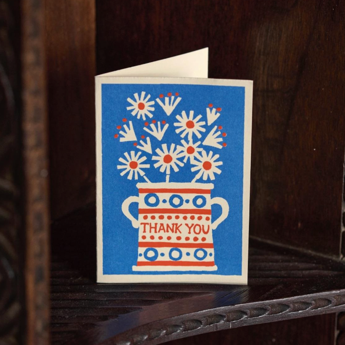 'Thank You' Mini Greetings Card - Winter's Moon 