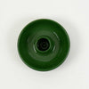 Green stoneware circular candle holder from above