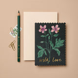 'Geranium With Love' Greetings Card - Winter's Moon 