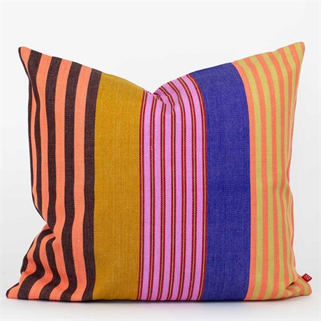 Fairtrade striped cushion 