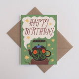 'Birthday Teapot' Greetings Card