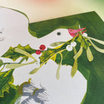 esther kent - christmas goose pop-out mantelpiece card - winter's moon
