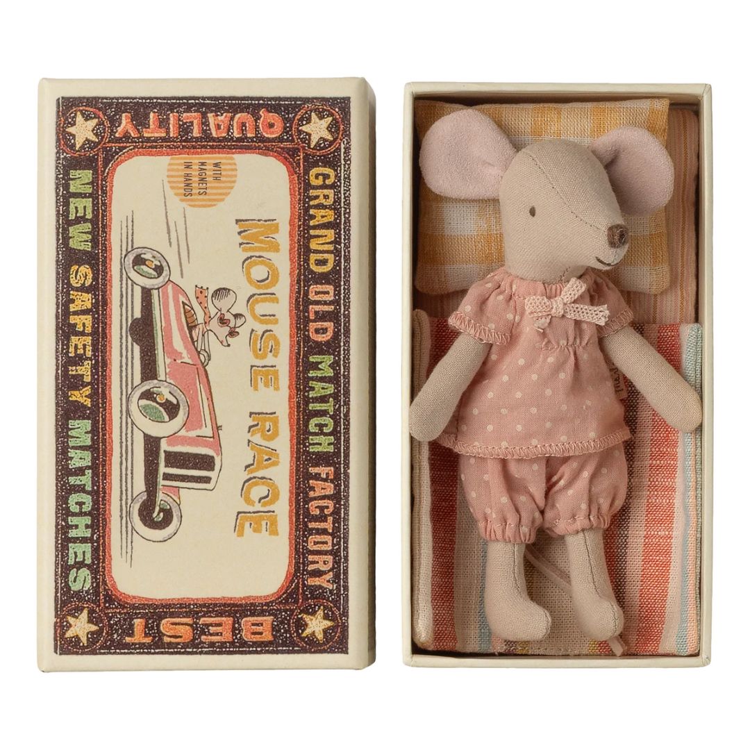 maileg - big sister in matchbox - winter's moon