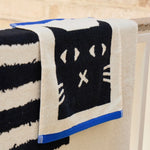 Lazy Cat Face Cloth by Donna Wilson - Winter's Moon 